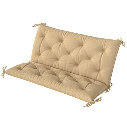 Outsunny Two-Seater Bench Cushion - Khaki 10