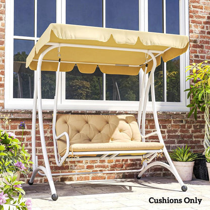 Outsunny Two-Seater Bench Cushion - Khaki 8