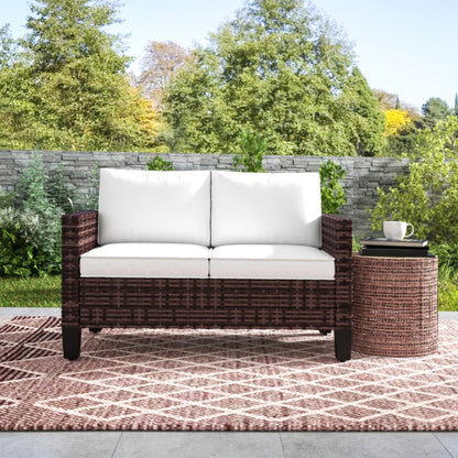 Outsunny Two-Seater Rattan Outdoor Sofa
