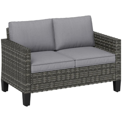 Outsunny Two-Seater Rattan Outdoor Sofa