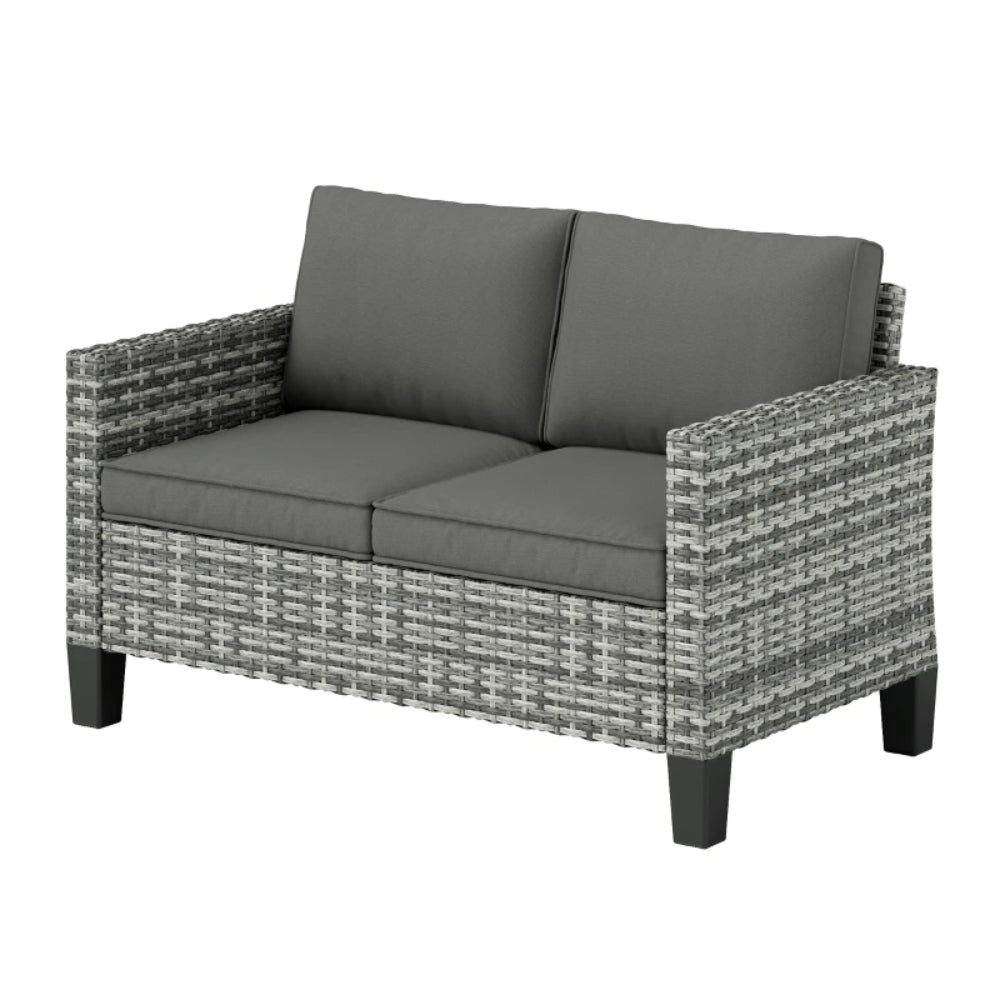 Outsunny Two-Seater Rattan Outdoor Sofa
