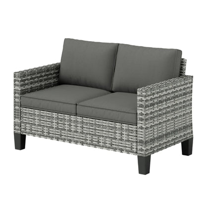Outsunny Two-Seater Rattan Outdoor Sofa