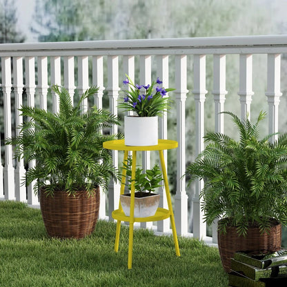 Outsunny Two-Tier Metal Garden Table 17