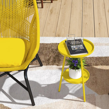Outsunny Two-Tier Metal Garden Table 19