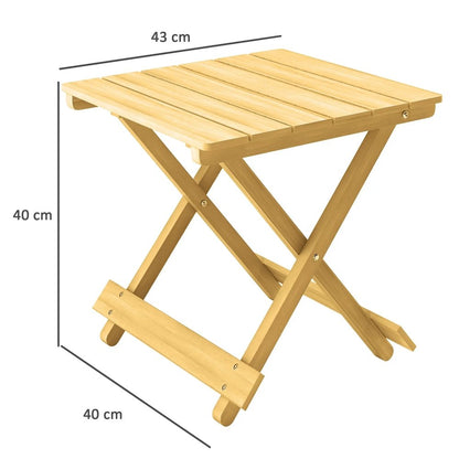 Outsunny Wooden Foldable Outdoor Coffee Table 2