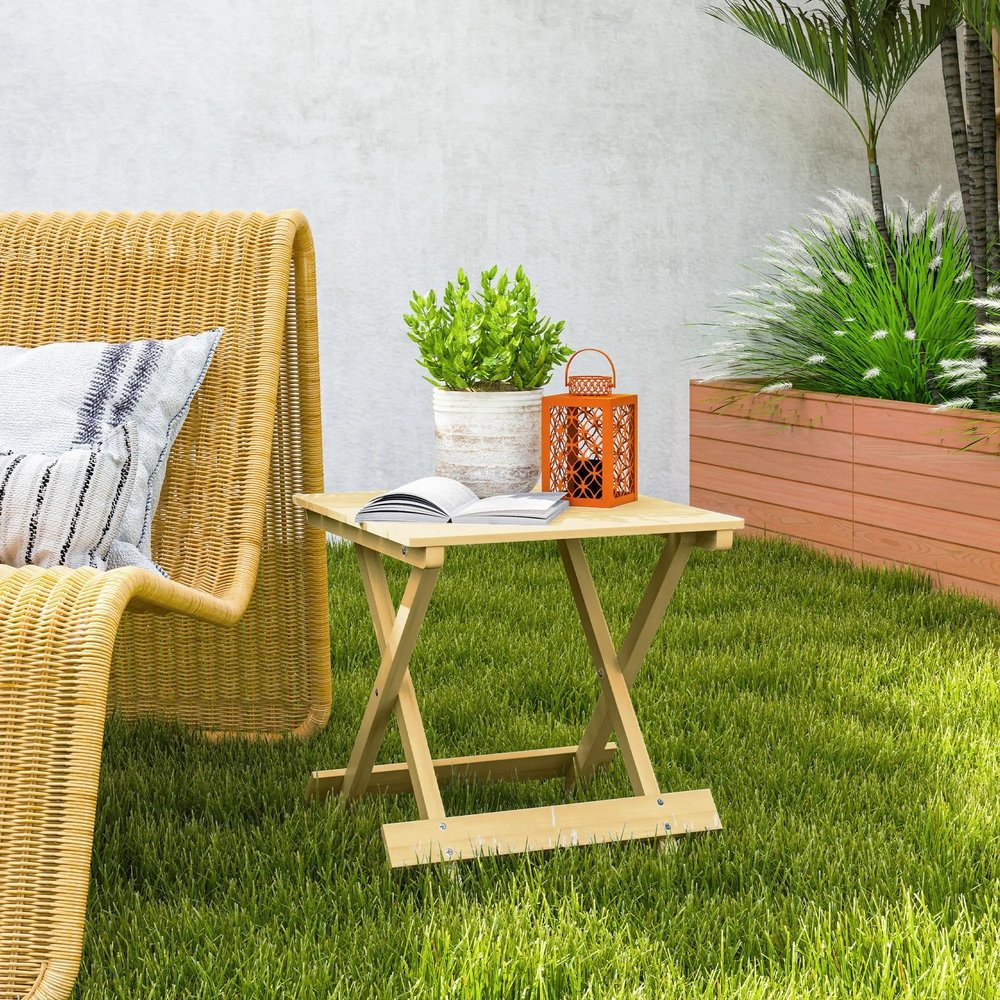Outsunny Wooden Foldable Outdoor Coffee Table 7