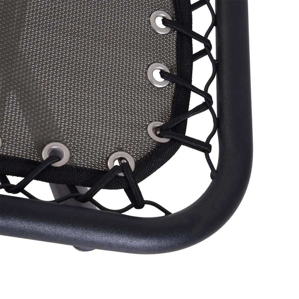 Outsunny Zero Gravity Chair Metal Frame Texteline Armchair Outdoor Folding and Reclining Sun Lounger with Head Pillow for Patio Decking Gardens Camping 7