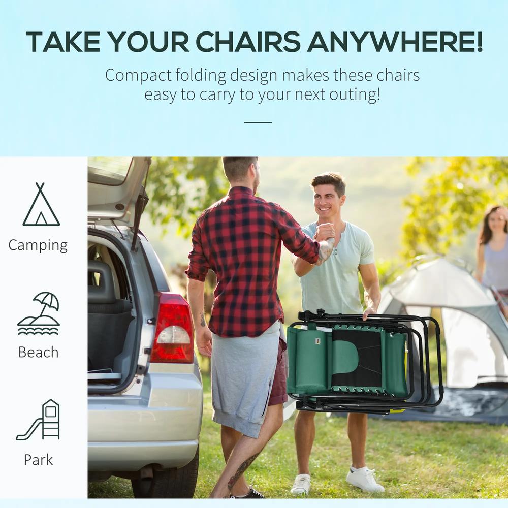 Outsunny Zero Gravity Lounger Chair, Folding Reclining Patio Chair with Padded Seat, Cup Holder, Soft Cushion and Headrest for Poolside, Camping 4