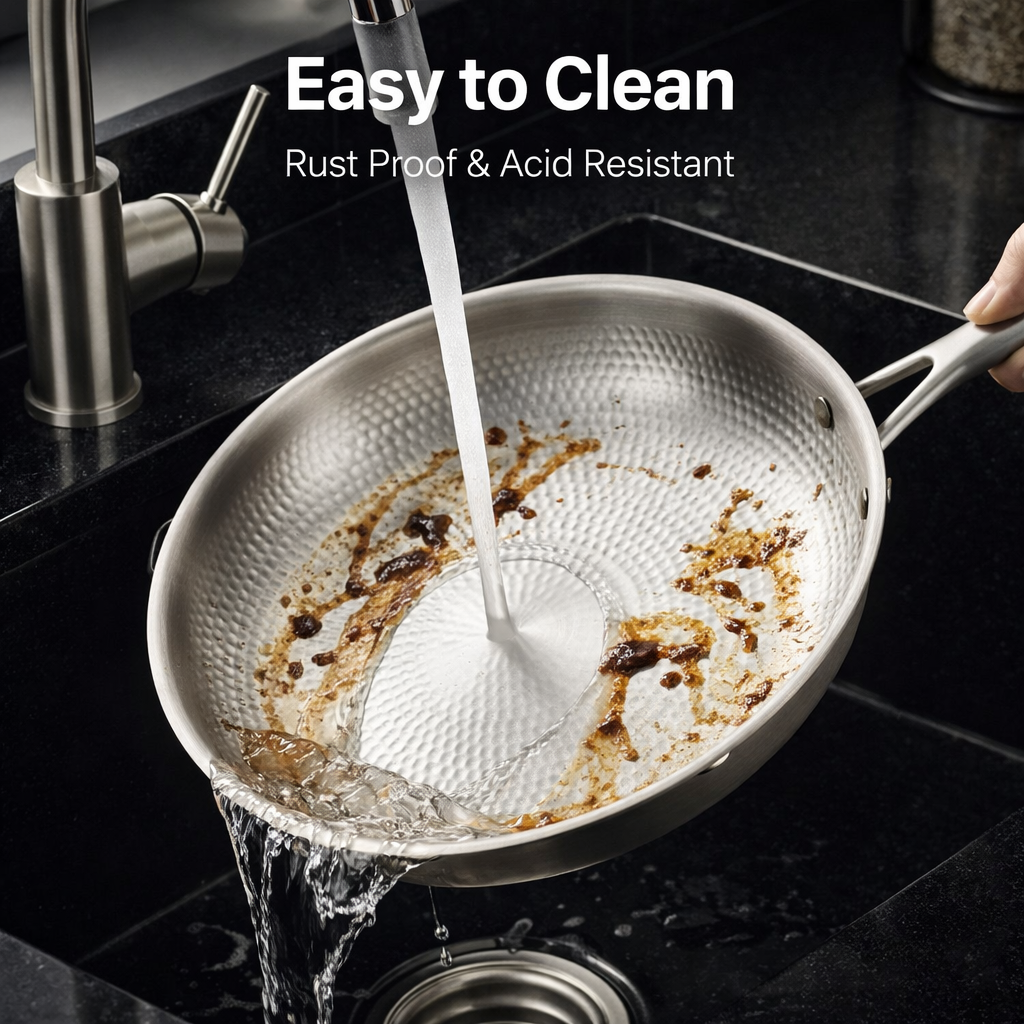 Titanium Frying Pan - #2026 Upgraded Chemical Free Titanium Frying Pan