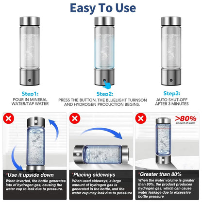 Hydrogen Water Bottle - #2026 Upgraded Hydrogen Bottle (Toxin-Free)